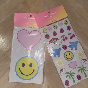 Stoney Clover Lane Heart and Smiley Vinyl Stickers set of 2